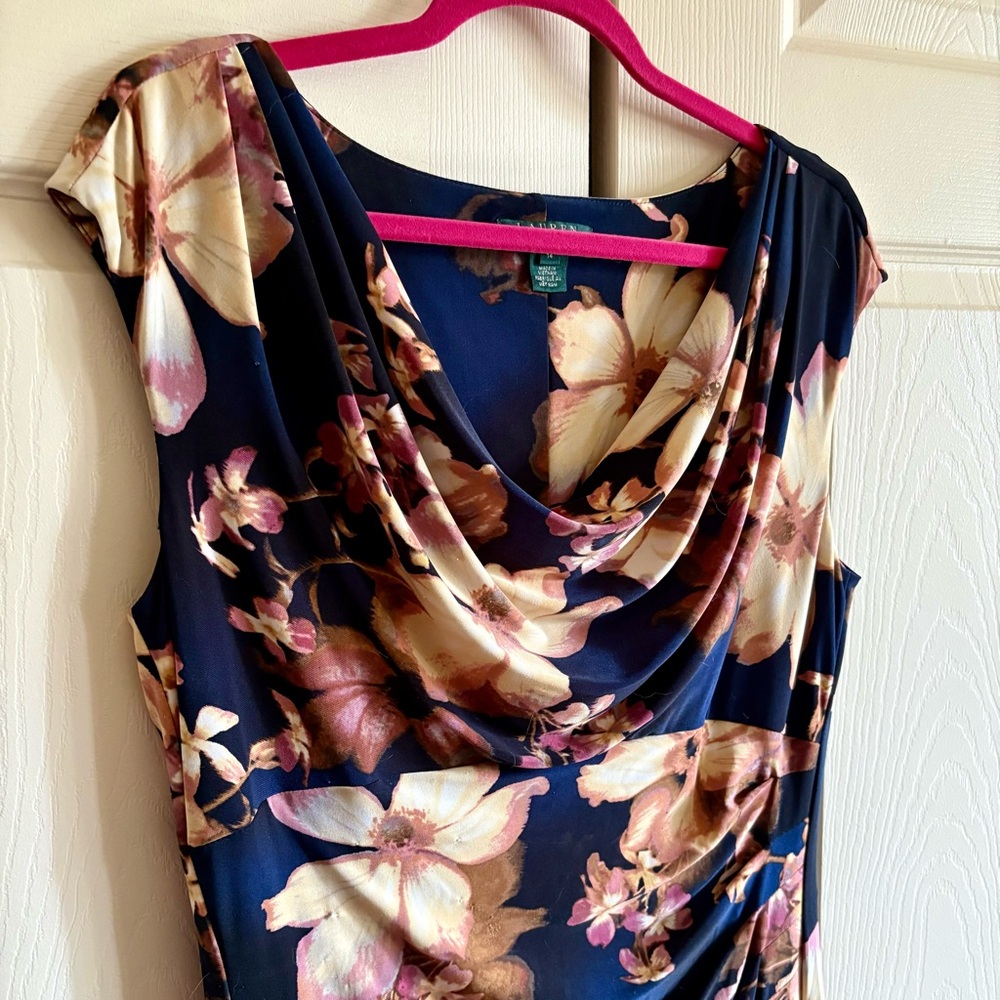 3 FOR $50: Ralph Lauren floral knit Cowl Neck Dress